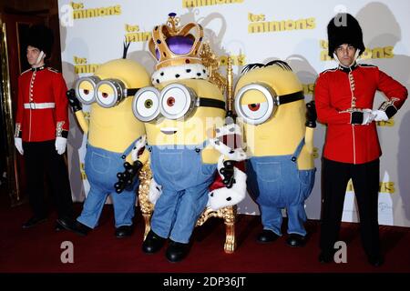 The Minions (Stuart, Kevin and Bob) attending the premiere for the film Minions (Les Minions) at Le Grand Rex in Paris, France on June 23, 2015. Photo by Aurore Marechal/ABACAPRESS.COM Stock Photo