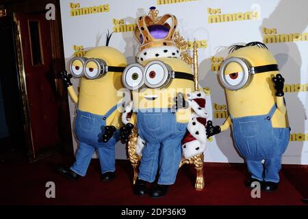 The Minions (Stuart, Kevin and Bob) attending the premiere for the film Minions (Les Minions) at Le Grand Rex in Paris, France on June 23, 2015. Photo by Aurore Marechal/ABACAPRESS.COM Stock Photo