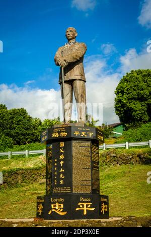 Maui, Hawaii, Upcountry, Sun Yat-Sen Memorial Park, Statua Foto Stock