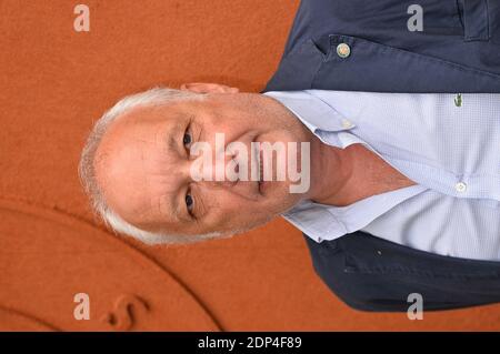 Francois Berleand in posa al Villaggio durante il French Tennis Open all'arena Roland-Garros a Parigi, Francia il 2 giugno 2015. Foto di Nicolas Briquet/ABACAPRESS.COM Foto Stock