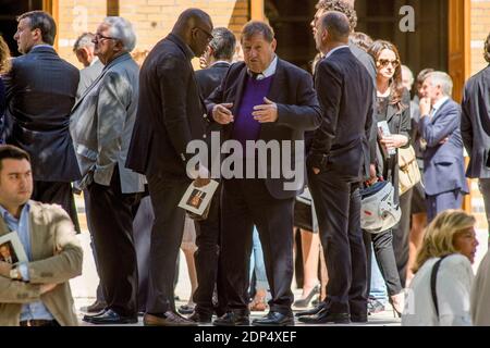 Guy Roux attending the funeral of Emmanuel Limido held at the Saint-Honore d'Eylau Church in Paris, France on June 8, 2015. Photo by Axel Renaud/ABACAPRESS.COM Stock Photo