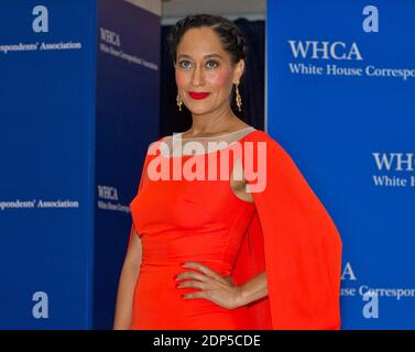 Tracee Ellis Ross arriva per la cena annuale 2015 della White House Correspelled Association al Washington Hilton Hotel di Washington, DC, USA, sabato 25 aprile 2015. Foto di Ron Sachs/CNP/ABACAPRESS.COM Foto Stock