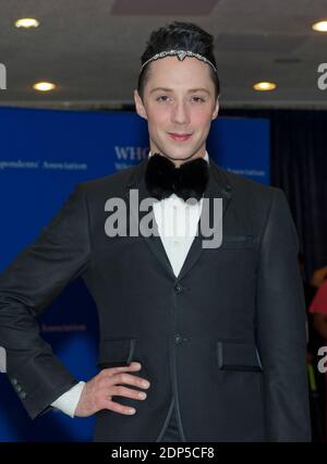 Johnny Weir arriva per la cena annuale 2015 della White House Corresponders Association al Washington Hilton Hotel di Washington, DC, USA, sabato 25 aprile 2015. Foto di Ron Sachs/CNP/ABACAPRESS.COM Foto Stock