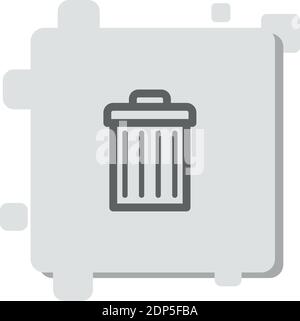 icona vettore di cestino semplice illustrazione vettoriale moderna Illustrazione Vettoriale