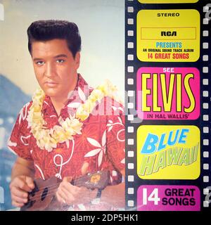 Elvis Presley Blue Hawaii - copertina vintage in vinile Foto Stock