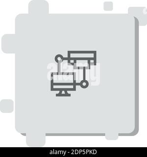 icona vettore di stampa semplice illustrazione vettoriale moderna Illustrazione Vettoriale