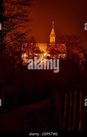 Foggy Winter Chritsma a Gengenbach Germania Foto Stock