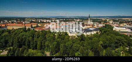 Panorama aereo di Olomouc, Repubblica Ceca Foto Stock