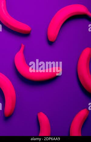 funky motivo banana con colori pop art Foto Stock