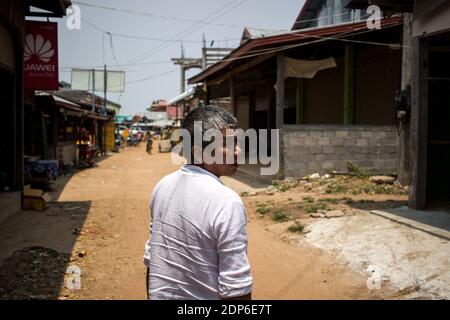 LAOS - AMBIENTE - 4000 Ritratto DELL'ISOLA del territorio delle 4000 isole (si Phan Don), nell'estremo sud del Laos, dove si trova la famosa diga di Don Sahong Foto Stock