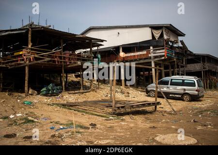 LAOS - AMBIENTE - 4000 Ritratto DELL'ISOLA del territorio delle 4000 isole (si Phan Don), nell'estremo sud del Laos, dove si trova la famosa diga di Don Sahong Foto Stock