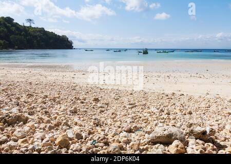 Nusa Barong è una riserva naturale nel distretto di Jember, una delle zone di destinazione per la pesca Foto Stock