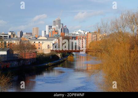 Il gruppo di edifici a Leeds è studente di Arena Village Sistemazione che include l'edificio più alto dello Yorkshire "Altus House" Foto Stock