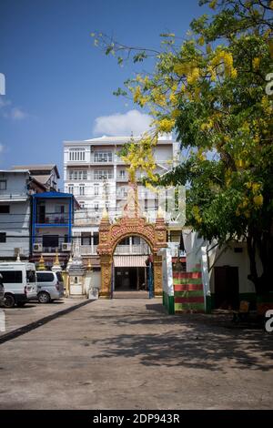 LAO - VIENTIANE LA COMPROMESSO Même si elle se approvche du million d’habitants, Vientiane a encore les allures d’une bourgade à Côte des mégapoles des Foto Stock