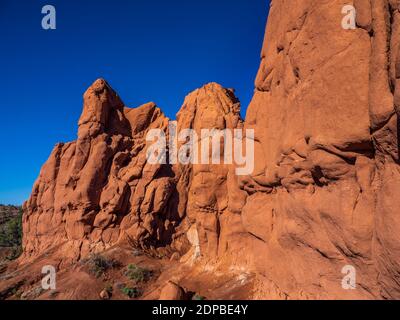 Scogliere alla luce del mattino, Kodachrome Basin state Park, Cannonville, Utah. Foto Stock