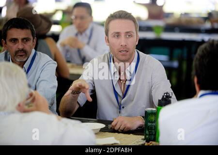 Philippe Cousteau, nipote del leggendario esploratore oceanico Jacques Cousteau, parla al Festival Aspen Ideas di Aspen, CO, USA, 30 giugno 2015. Aspen Ideas Festival è dedicato alle idee coinvolgenti che contano attraverso le conversazioni annuali del Festival. Foto di Olivier Douliery/ABACAPRESS.COM Foto Stock