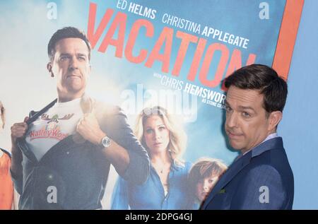 Ed Helms frequenta la Premiere di Warner Bros. 'Vacation' al Regency Village Theatre di Los Angeles, CA, USA il 27 luglio 2015. Foto di Lionel Hahn/ABACAPRESS.COM Foto Stock