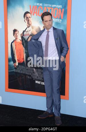 Ed Helms frequenta la Premiere di Warner Bros. 'Vacation' al Regency Village Theatre di Los Angeles, CA, USA il 27 luglio 2015. Foto di Lionel Hahn/ABACAPRESS.COM Foto Stock