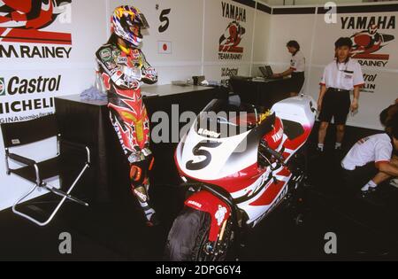 Norick Abe, (JPN), Yamaha 500, GP d'Italia 500 1997, Mugello Foto Stock
