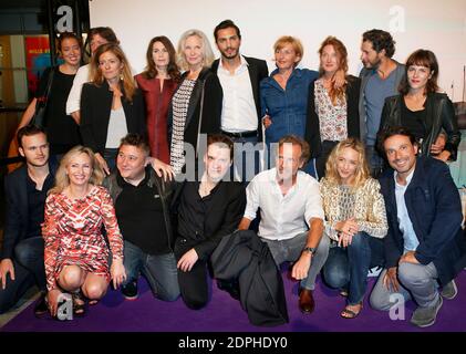 Benabar, Marie-Christine Adam, Helene de Fougerolles, Armelle Deutsh, Stephane Freiss, Valerie Kaprisy e Julia Piaton per 'le Secret D'Elise' che partecipano al 17° Festival della fiction televisiva a la Rochelle, Francia, il 10 settembre 2015. Foto di Patrick Bernard/ABACAPRESS.COM Foto Stock