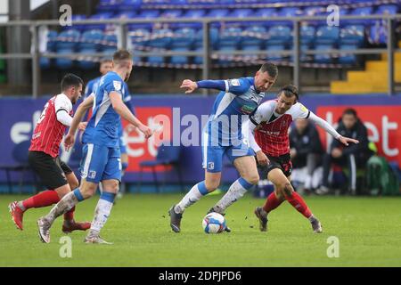 BARROW A FURNESS, INGHILTERRA. 19 DICEMBRE durante la partita Sky Bet League 2 tra Barrow e Cheltenham Town presso la Holker Street, Barrow-in-Furness sabato 19 dicembre 2020. (Credit: Mark Fletcher | MI News) Credit: MI News & Sport /Alamy Live News Foto Stock