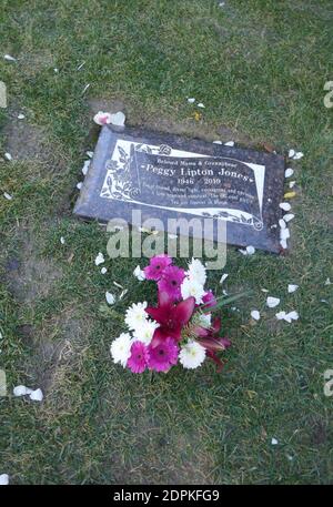 Culver City, California, USA 18 dicembre 2020 UNA visione generale dell'atmosfera dell'attrice Peggy Lipton's grave a Hillside Memorial Park il 18 dicembre 2020 a Culver City, California, USA. Foto di Barry King/Alamy Stock foto Foto Stock