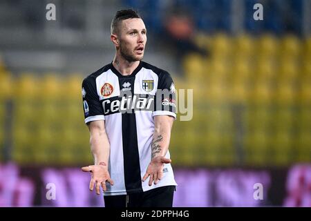 Parma, Italia. 19 dicembre 2020. PARMA, ITALIA - 19 dicembre 2020: Jasmin Kurtic di Parma Calcio reagisce durante la Serie UNA partita di calcio tra Parma Calcio e Juventus FC. La Juventus FC ha vinto il 4-0 su Parma Calcio. (Foto di Nicolò campo/Sipa USA) Credit: Sipa USA/Alamy Live News Foto Stock