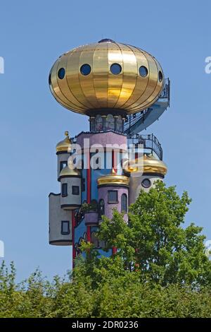 Kuchlbauer Tower, Kuchlbauer Brewery, Abensberg, bassa Baviera, Baviera, Germania Foto Stock