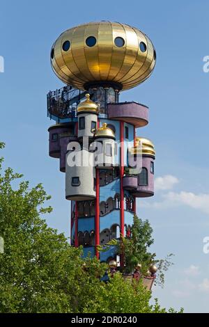 Kuchlbauer Tower, Kuchlbauer Brewery, Abensberg, bassa Baviera, Baviera, Germania Foto Stock