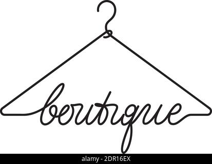 Design creativo con logo boutique Illustrazione Vettoriale