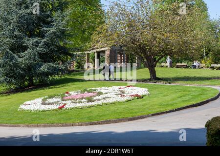 Vista estiva dei Valley Gardens di Harrogate, North Yorkshire Foto Stock