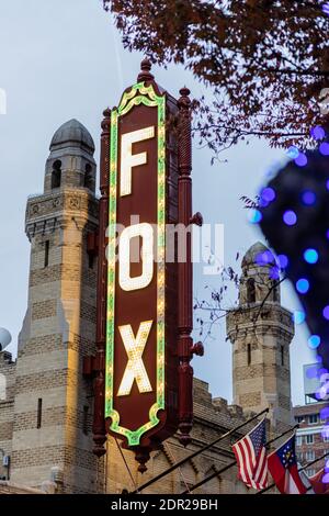 Primo piano vista del Fox Theatre di Atlanta Foto Stock