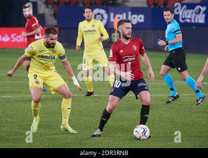 Roberto Torres Morales di Osasuna e Mario Gaspar di Villarreal Durante il campionato spagnolo la Liga partita di calcio tra / LM Foto Stock