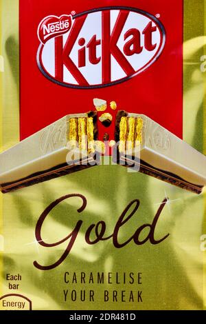 Kit Nestlé Kat Gold Caramel Foto Stock