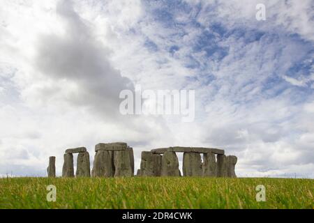 STONEHENGE, WILTSHIRE, REGNO UNITO, AGOSTO 24 2020. Stonehenge un anello di pietre in piedi, è un monumento preistorico in Wiltshire, Inghilterra, Regno Unito, in Asu Foto Stock