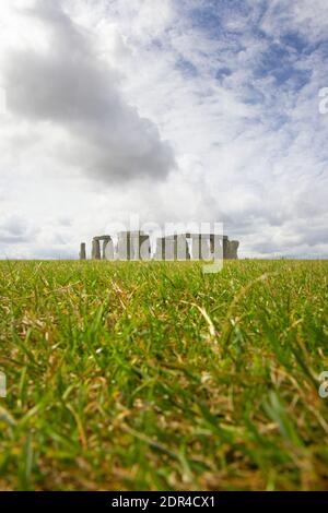 STONEHENGE, WILTSHIRE, REGNO UNITO, AGOSTO 24 2020. Stonehenge un anello di pietre in piedi, è un monumento preistorico in Wiltshire, Inghilterra, Regno Unito, in Asu Foto Stock