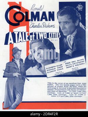 RONALD COLMAN come cartone di Sydney e ELIZABETH ALLAN come Lucie manette in un racconto di due città 1935 regista JACK CONWAY romanzo di Charles Dickens produttore David O. SELZNICK Metro Goldwyn Mayer Foto Stock