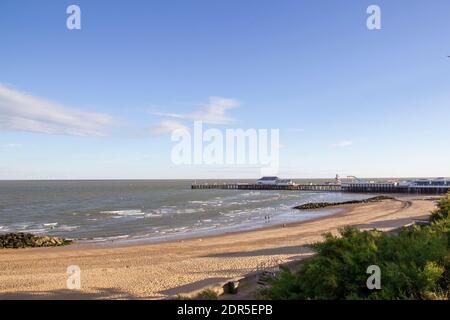 CLACTON, ESSEX, REGNO UNITO, 17 LUGLIO 2020. Clacton Pier, inaugurato il 27 luglio 1871. Clacton, Essex, Regno Unito, 17 luglio 2020 Foto Stock