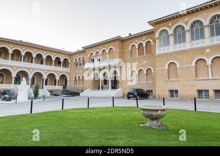 Palazzo arcivescovile di Nicosia di Cipro del Sud, residenza ufficiale e ufficio dell'arcivescovo di Cipro Foto Stock