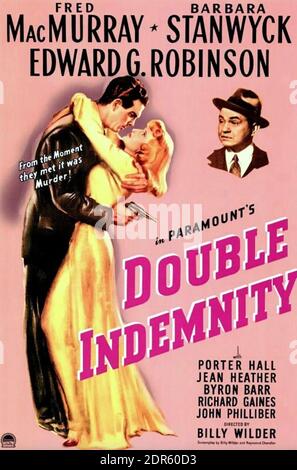 Doppia INDENNITA 1944 Paramount Pictures film con Barbara Stanwyck e Fred MacMurray Foto Stock