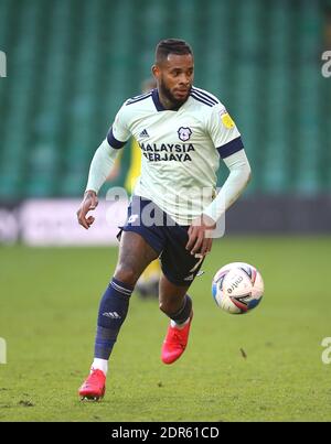 Il Leandro Bacuna della città di Cardiff durante la partita del campionato Sky Bet a Carrow Road, Norwich. Foto Stock