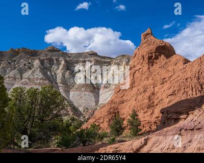 Cliffs and angry sky, view point near Basin Campground, Kodachrome Basin State Park, Cannonville, Utah. Stock Photo