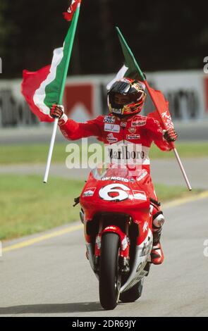 Max Biaggi (ITA), Honda 500, Repubblica Ceca moto GP 1998, Brno Foto Stock