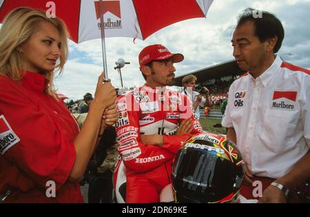 Max Biaggi (ITA),Erv Kanemoto, Honda 500, Repubblica Ceca moto GP 1998, Brno Foto Stock
