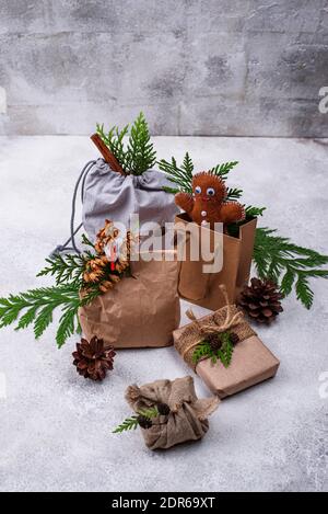 Idee diverse per zero rifiuti regalo di Natale Foto Stock