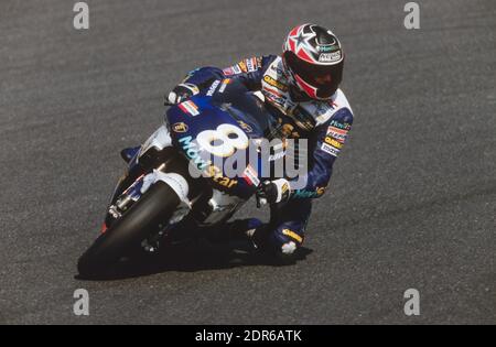 Carlos Checa (SP), Honda 500, GP del Giappone 1998, Suzuka Foto Stock