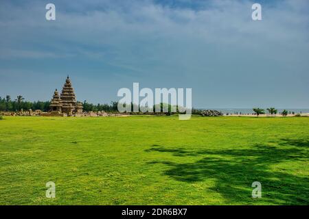 Chennai, India del sud - 28 ottobre 2018: Mamallapuram o Mahabalipuram è situato fra la baia del Bengala e il lago di sale grande, nello stato dell'India del sud Foto Stock