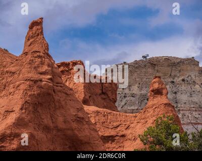 Formazioni rocciose, percorso naturalistico, Kodachrome Basin state Park, Cannonville, Utah. Foto Stock