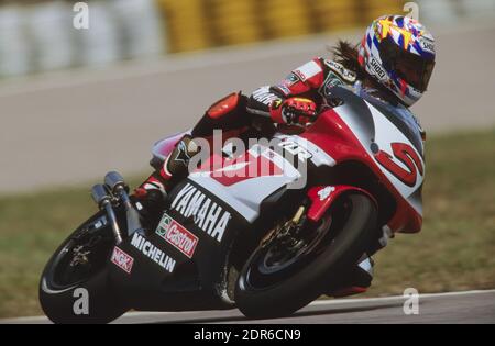 Norick Abe (JPN), Yamaha 500, GP di Malesia Moto 1998, Johor Foto Stock