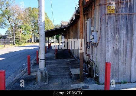 Si tratta del Loose Caboose, un famoso bar nell'area freetown di Lafayette, Louisiana. Tonnellate di nostalgia con questo posto. Conosciuta per le loro birre da 50 cent. Il Foto Stock